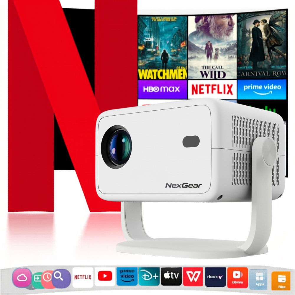 Projecteur NEXGEAR 4K V12 avec trépied intégré