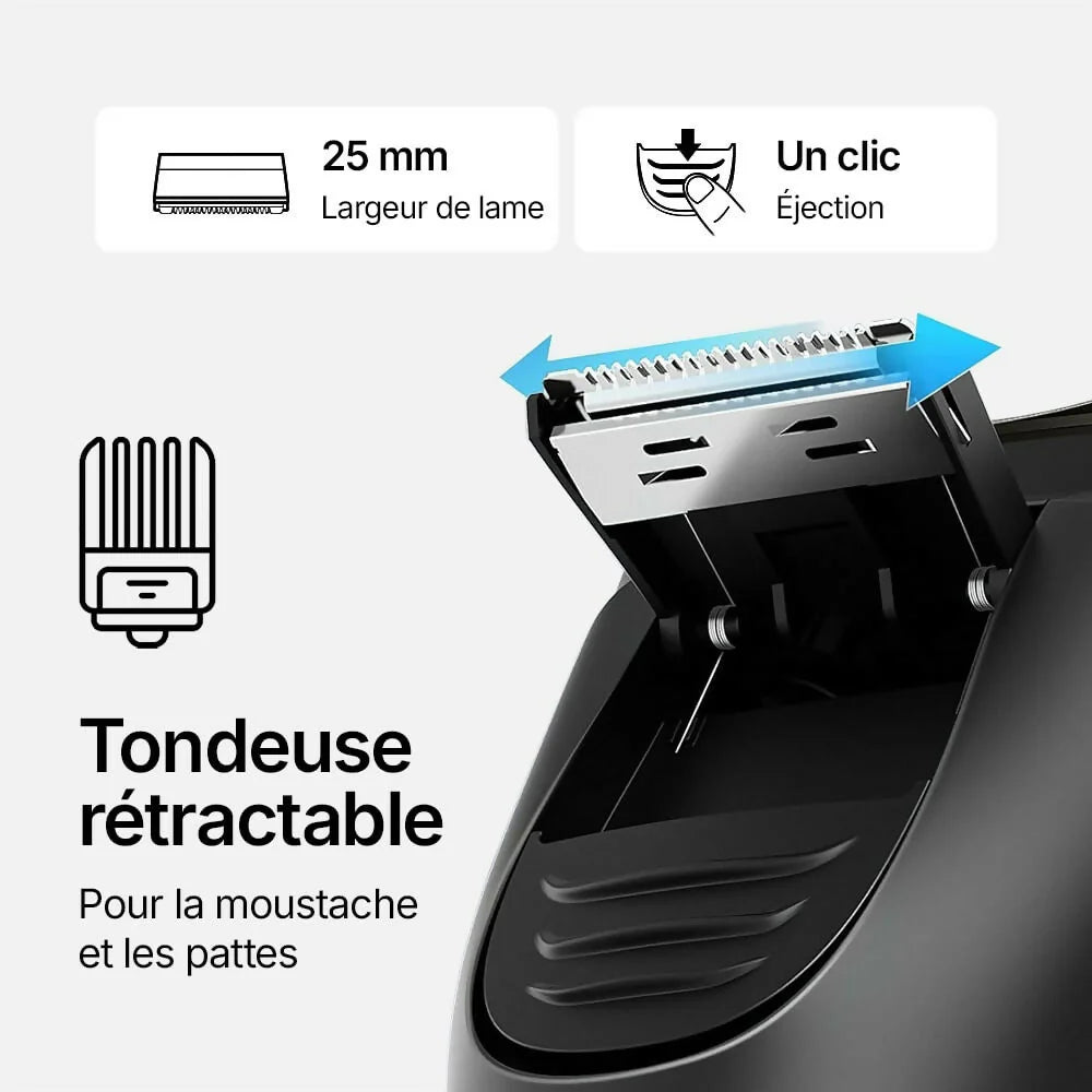 Rasoir électrique V1Pro – Lames 4D ultra - précises et tondeuse intégrée pour un rasage net et confortable - Lenoro FR